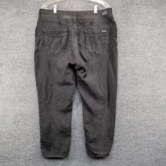 Seven7 Women's Booty Shaper Straight Leg Jeans Black 16 5-Pocket Dark Wash - Picture 3 of 16